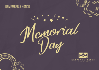 Memorial Day Doodle Postcard Image Preview