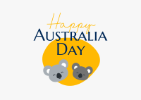 Happy Australia Day Postcard Design