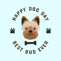 Yorkie Happy Dog Day Instagram Post Design