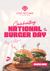 National Burger Day Celebration Poster