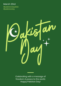 Pakistan Day Moon Poster