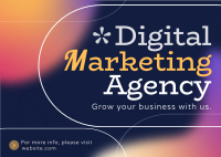 Contemporary Marketing Agency Postcard