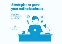 Growing Online Business Postcard