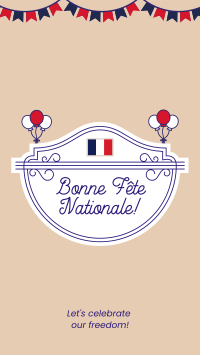 Bastille Day Badge Instagram Story