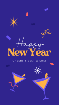 Cheers to the New Year Facebook Story Design