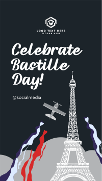 Celebrate Bastille Day Facebook Story Design