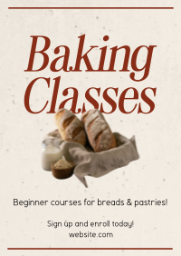 Beginner Baking Class Flyer Design