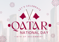 Qatar Independence Day Postcard Design