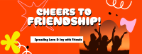 Abstract Friendship Greeting Facebook Cover Design