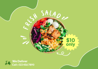 Fresh Salad Delivery Postcard Image Preview