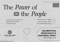 Contemporary Democracy Day Postcard