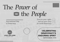 Contemporary Democracy Day Postcard