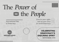 Contemporary Democracy Day Postcard Image Preview