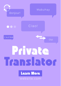 Modern Minimal Translation Service Flyer