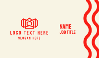 Red Siren House Outline  Business Card