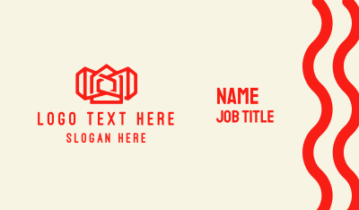 Red Siren House Outline  Business Card Image Preview