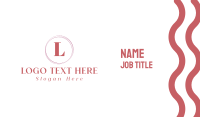 Minimalist Feminine Circle Business Card