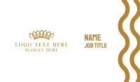 Gold Floral Crown Business Card Design