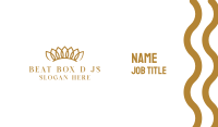 Gold Floral Crown Business Card