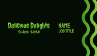 Horror Green Slime Text Business Card