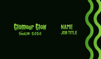 Horror Green Slime Text Business Card