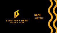 Yellow Thunder B Business Card Design