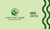 Natural Leaf Emblem  Business Card