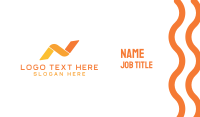 Modern Orange N Business Card