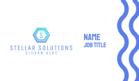 Blue Gradient Stroke Hexagon Lettermark Business Card Image Preview