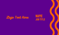 Purple & Orange Wordmark Business Card Design