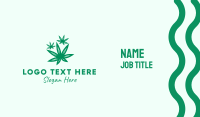Medicinal Marijuana Leaves Business Card Design
