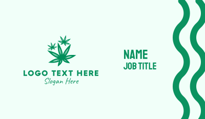 Medicinal Marijuana Leaves Business Card