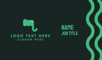 Green Elephant Letter M Business Card Design