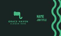 Green Elephant Letter M Business Card