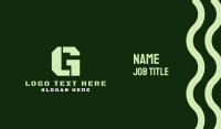 Military Green Letter G Business Card Design