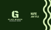 Military Green Letter G Business Card Image Preview