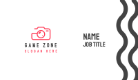 Camera Photography Outline Business Card Design