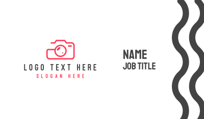Camera Photography Outline Business Card