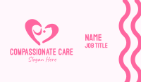 Pink Dog Heart Business Card Image Preview