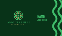 Green & Floral  Business Card