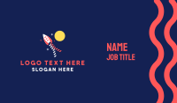 Zipper Space Rocket Business Card Design