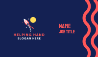 Zipper Space Rocket Business Card