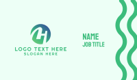 Green Letter H Business Card