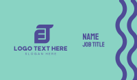 Blue Connected E J Business Card