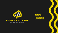 Yellow Megaphone Broadcast Business Card