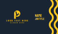 Yellow Pelican Letter P Business Card