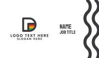 Rastafarian D Outline Business Card Design