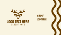 Minimalist Brown Reindeer  Business Card Design