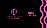 Pink Glowing Neon  Business Card Image Preview