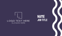 Minimalist A Square Business Card